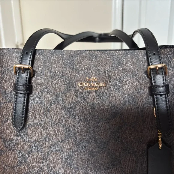Coach Mollie Tote Bag In Signature
Canvas Black and Brown - Picture 2 of 9